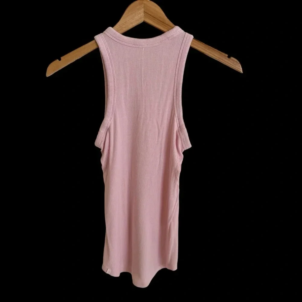 Lululemon Lab Womens XS Baby Pink Ribbed Racerback Tank Top Stretchy‎ Active